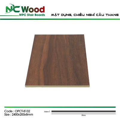 Mặt Đứng Cầu Thang Nhựa Giả Gỗ NCWood 8132